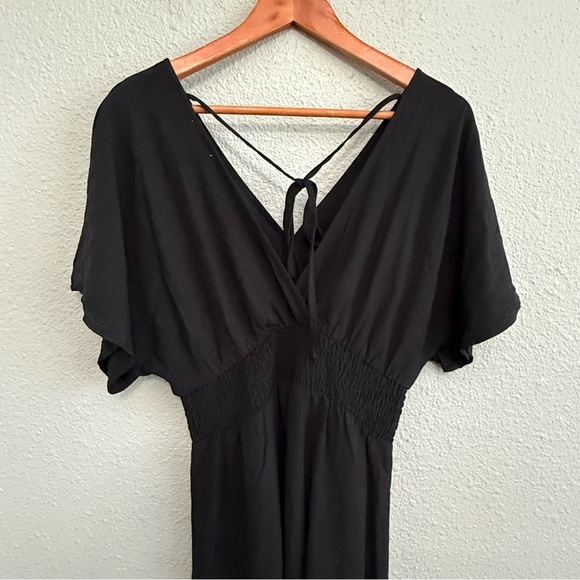 Black Maxi Size Medium Flutter Sleeves NWT - Picture 4 of 5